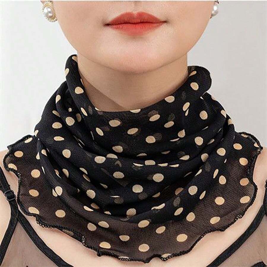 1件装波点印花多功能口罩/脖套