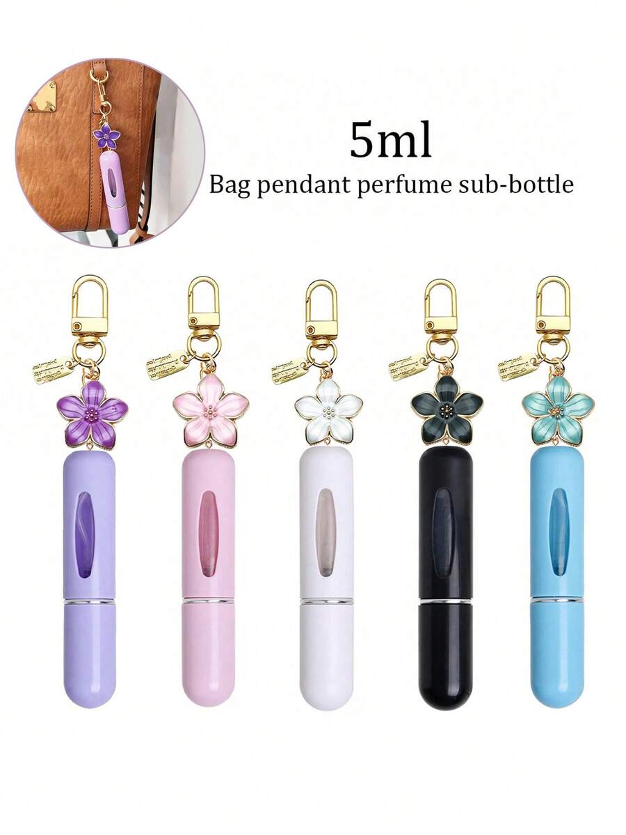 1/2/3 chai xịt nước hoa, chai mỹ phẩm mặt dây chuyền hoa mùa hè, chai chiết nước hoa ở đáy, chai mini du lịch đựng nước hoa nguyên chất, chai thay thế dung dịch dưỡng ẩm, quà sinh nhật cho bạn bè nữ, quà tặng ngày lễ. - Xem 1