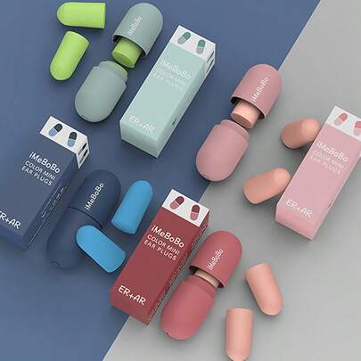 Tapones para los oídos a prueba de ruido para dormir, adecuados para dormitorios y ronquidos, diseño de cápsula