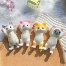 软萌可爱挥手猫,柔软卡哇伊猫咪,慢回弹减压玩具,感官互动玩具,趣味桌面装饰,办公室放松,圣诞节,情人节,感恩节,复活节,新年节日礼物,派对装饰生日礼物,圣诞袜填充物(颜色和款式随机) - 彩色 - 查看 13