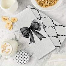 1/2/4/6/8/10/12PCInteresting Kitchen Towels And Dishcloths, Bathroom Towels, Super Absorbent Polyester,Bow Pattern,Modern Style Romantic Gift, For Family And Decoration Gifts, Decorative Gifts, Decorative Dishcloths, Quick-Drying Sponges, Soft Absorbent Dishcloths, Cleaning Supplies, Kitchenware. As Birthday Gifts, Family, Souvenir , Washable, Machine Washable, Lightweight, Breathable, Comfortable, Unique, 280gsm For Him, Her Personalized Ideal Gifts For Her, Him, Family, Boyfriend, Girlfriend, Father, Family, Mother, Lover, Daughter, Son, Grandfather, Grandmother, Friend, Classmate. Perfect Camping, Travel, Home, Daily Life, Office Decoration, Birthday, Anniversary, Valentine's Day, Thanksgiving, Christmas, Halloween, Mother's Day, Father's Day, Wedding, New Year Gifts ,Sofa,Bed,Car,Bedroom,Living Room,Office, Outdoor Camping, Practical Decorative Use - Multicolor 5 - View 5