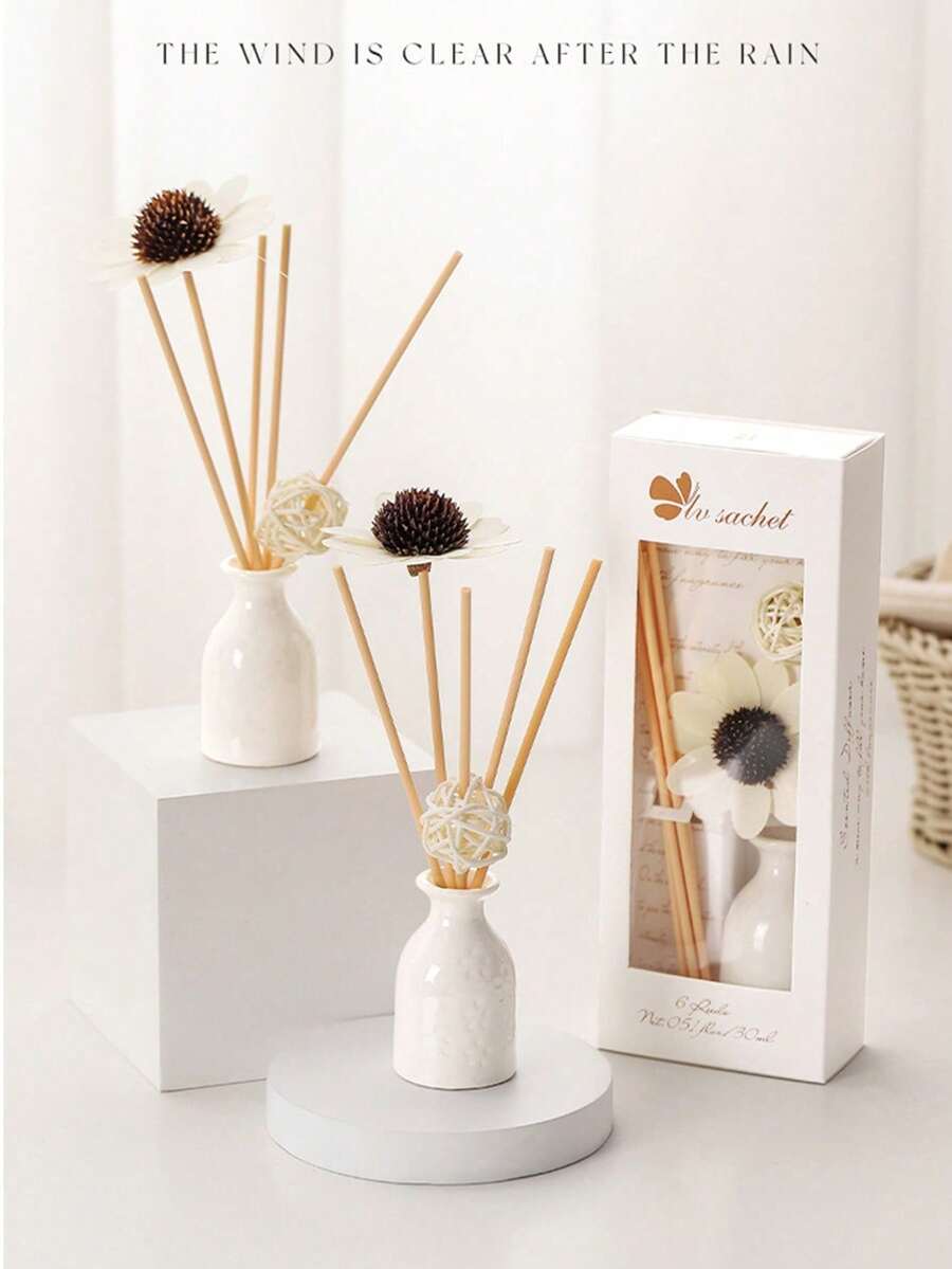Bộ quà tặng máy khuếch tán tinh dầu không dùng lửa (Tinh dầu + Que khuếch tán polyester + Hoa giả), Hương thơm lâu dài cho văn phòng, phòng ngủ, phòng tắm, phòng khách, xe hơi mới, tủ quần áo, liệu pháp hương thơm, giảm căng thẳng, thích hợp cho các bữa tiệc, Giáng sinh, Ngày Valentine, Ngày của Mẹ, Lễ hội âm nhạc, Sinh nhật, Ngày của Cha. - Nước hoa khác nhau - Xem 1