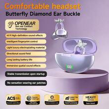 NEW SENYANG Wireless Open-Ear Headphones, New OWS Clip-On Headphones, Butterfly Earring Bluetooth Headphones, Pure Stereo Sound, Suitable For Sports/Outdoor And Multi-Scenarios, Wireless Headphones, Clip-On Headphones, Travel Headphones, Fashion Headphones, Gift, Holiday Gift For Girls & Women, Sports Headphones, Travel Wireless Headphones, Stereo Headphones, Fashion Aesthetics, For Valentine's Day Gift - 升級108附耳飾款 - 查看 10