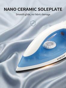 SOKANY-898A Household Handheld Iron, Mini Portable Student Travel Iron With Ceramic Soleplate Design, Suitable For Various Garments, Constant Temperature Iron, Non-Damaging To Clothes, Adjustable Temperature Control - EU E Type Plug(220-240V) - View 10