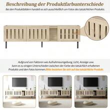 Low TV Stand 160 * 40 * 47 Cm, Minimalist Style, Natural Solid Wood TV Stand, Open Design, For 65-Inch TVs, MDF - Beige - View 6