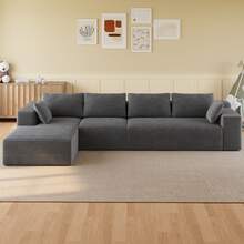 Asofer Oversized Modular Sectional Sofa, L Shaped Convertible Sectional Sofa With Chaise, Modern Couches For Living Room Apartment Office, No Assembly, Grey - Grey - View 11