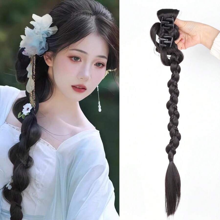 24 Inch Synthetic Hair Braid, Ancient Chinese Style Chignon Hairstyle, Suitable For Hanfu Clothing - Multicolor - View 1