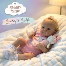 Reborn Baby Dolls - 20 Inch Soft Body Realistic Baby Doll Girl Lovely Awake Blond Curly Hair Girl Bebe Reborn De Silicona Real Life Baby Dolls With Gift Box For Kids Age 3+ Collectors - Multicolor - View 8