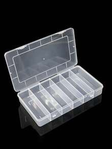 1/2pcs Transparent Delicate Jewelry Storage Box, Plastic Jewelry Craft Painting Storage Box, Transparent Small Fishing Tackle Box, Sewing Embroidery Storage Box - A - View 1
