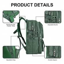Mesh Backpack 36L Large Heavy Duty Casual Daypack For School And Outdoor Activities With Inner Laptop Compartment, Durable Polyester Material - Xanh lá cây đậm 34L - Xem 5