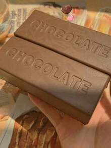 1pc Super Soft Moist Chocolate Bar/Butter Block, Slow Rebound, Stress Relief, Squeeze Toy, Pressure Release Gift - Random Color - View 3