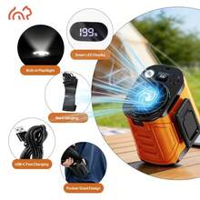 2026 New 3-In-1 Portable Waist Fan, Portable Desktop Fan, Strong Airflow, Long-Lasting Battery Life, Five-Speed Wind Adjustment, 5000mAh Large Capacity Battery, Digital Display Screen, Suitable For Outdoor Work, Camping, Fishing, And Spring Outings - Waist Fan - View 11