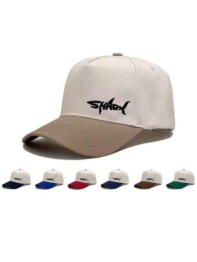 1顶撞色鲨鱼印花棒球帽，时尚百搭的涤纶后扣帽，适合日常佩戴，是送给家人、朋友、男女朋友的绝佳礼物，也适合圣诞节、母亲节、父亲节、教师节、生日等场合。