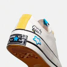 Converse Giày thể thao cổ thấp Chuck Taylor 70S SEASONAL bằng vải canvas dành cho cả nam và nữ, mã sản phẩm A21362C - Đen và trắng - Xem 6