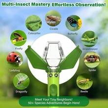 Kit portátil de recolección de insectos, incluye lupa 6X, ideal para aventuras al aire libre, manejo de plagas en el jardín y captura de mariquitas, mariposas y libélulas en entornos verdes - A - Ver 4
