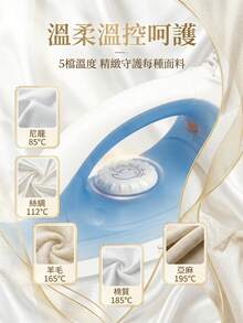 SOKANY-898A 家用电熨斗，手持式蒸汽熨斗，迷你便携设计，陶瓷底板，适用于多种面料，恒温熨烫，不伤衣物，温度可调，过热保护 - 美規A型插(110-127V) - 查看 7