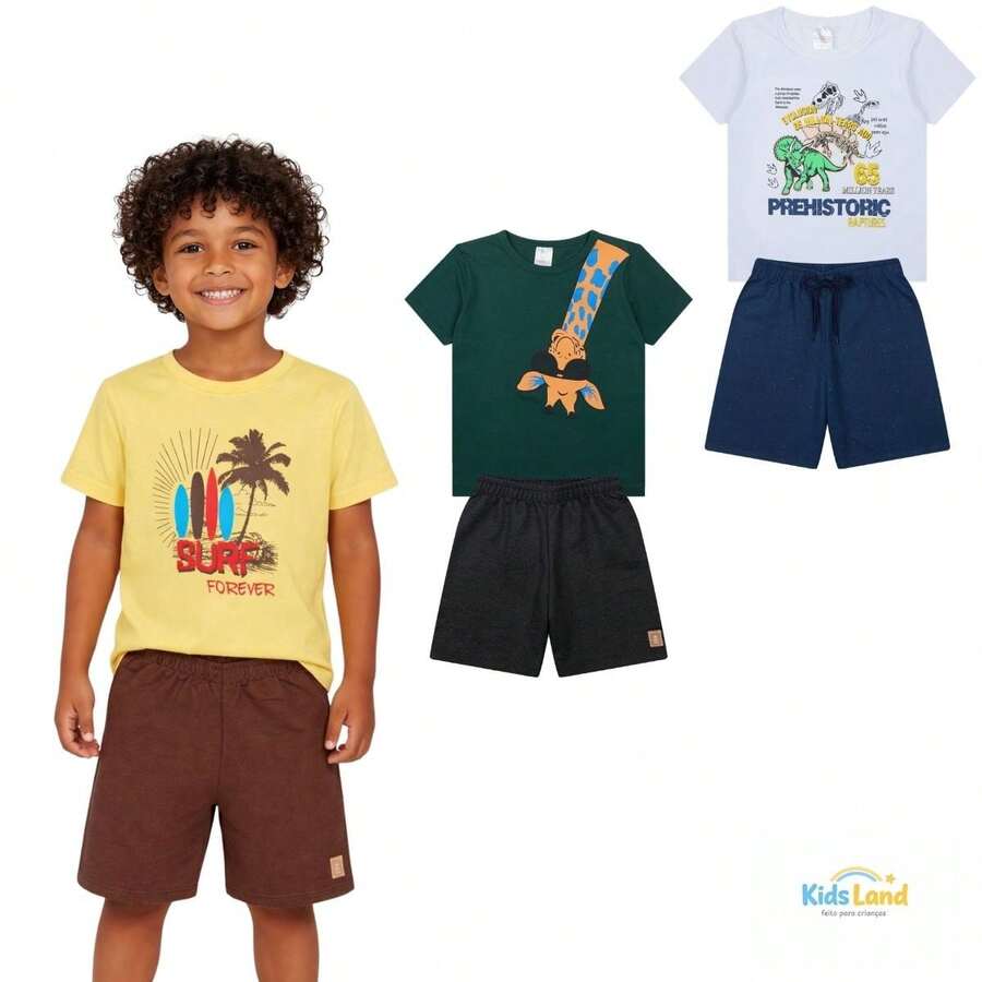 Boys' Summer Outfit With Assorted Prints - KIT 8 - Ver 1