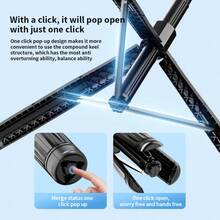 Trending 2-In-1 AI Auto Face Tracking Gimbal Selfie Stick, Extendable Bluetooth Remote Anti-Shake Stabiliser, 360° Rotation Quadripod Stand For IPhone & Android Vlog Live Stream - one-size - View 5