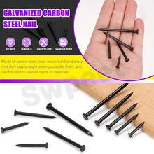 300Pcs 5 Sizes 3/4\ 1-1/4\ 1-3/5\ 2\ 2-3/8\ Black Hardware Nails Assortment Kit,Steel Nail, Galvanized Nails, Small Nails, Finishing Nails, Wall Nails, Wood Nails, Nails For Concrete Brick - 黑色的 - 查看 4