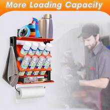 Spray Paint Lube Can Wall Storage Holder Rack Organizer Metal Shelf Van Garage - B - View 5