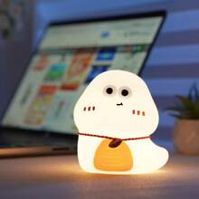 Creative Snake Shape Silicone Night Light, Touch Control & Dimmable, Rechargeable LED Lamp For Nursery, Birthday Gift - Seven Colors - View 3