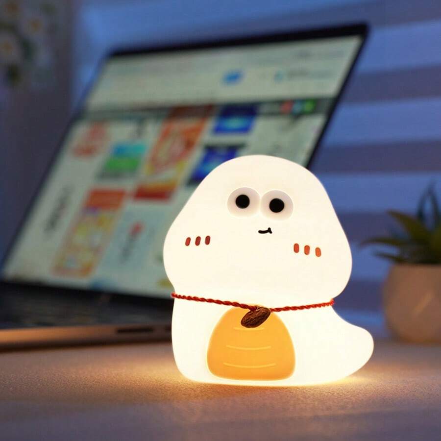 1 pieza Lámpara de noche con forma de serpiente de color cálido, lámpara de decoración para dormitorio, mesita de noche, sala de estar, dormitorio universitario, escritorio de oficina, alimentada por USB - Siete colores - Ver 1