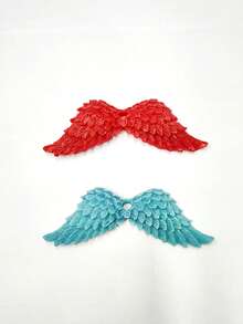 天使翅膀硅胶模具，可用于制作蜡烛、香薰蜡烛、石膏、蛋糕、巧克力、糖果等。 - A-白色 - 查看 4