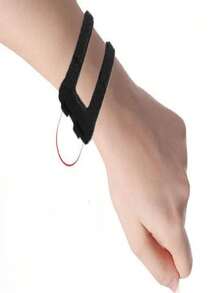 A Sports-Style Thin Bandage For Fixing The Wrist Of Both Men And Women Tennis Players - Black - View 3