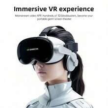 3D Mobile VR Headset - Adjustable VR Glasses With HD Immersive 3D Viewing Experience & Realistic Gaming Performance, Equipped With Comfortable Nose Pads And Built-In Headphones, Universally Compatible With IPhone/Android Smartphones, Portable Virtual Reality Goggles For Movies And Gaming - View 1