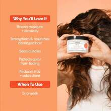 DpHUE Apple Cider Vinegar Hair Masque, 9 Oz - Deep Conditioning Treatment For Dry, Damaged, Color-Treated Hair - Made With Avocado, Rosehip &Amp; Coconut Oils - White - 查看 2