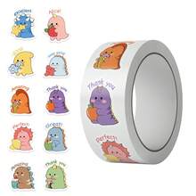 500张儿童奖励恐龙贴纸卷，美观乙烯基材质，高品质贴纸，可用于剪贴簿、日记、笔记本电脑、保险杠、滑板、水瓶、电脑、手机等，为您的生活增添许多乐趣。 - 兒童獎勵恐龍貼紙卷 - 查看 6