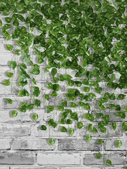 6pcs/3pcs Set Artificial Evergreen Ivy Vines For Room And Wedding Decor. Fake Leaf Garland, Wreath And Hanging Vines, Suitable For Indoor/Outdoor Wall Decor, Garden, Desktop, Bedroom And Home Decoration.