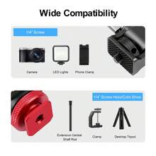 PULUZ Mini 180 Degree Swing Tripod Ball Head Cold Shoe Mount Adapter - View 5