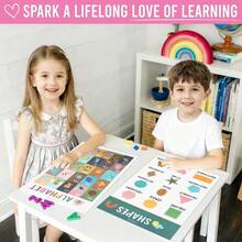 Boho Educational Posters For Toddlers 1-6, Easy To Read Learning Wall Charts For Classroom Homeschool Decor, Kids Study Toys Early Educational Charts English Learning Postersincl ABC Chart, Numbers, Colors, Shapes, Days Of The Week Classroom Supplies - Orange - View 4