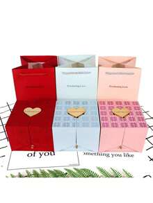 1-Piece Love Romance Red Pink Blue 9-Rose Soap Flower Heart Jewelry Box Valentine's Day Gift Set Earrings Necklace Ring Jewelry Box Suitable For Valentine's Day Mother's Day Wedding Proposal Confession Use Holiday Gift Box Party Gift Box Gift Box Does Not Include Jewelry - View 3