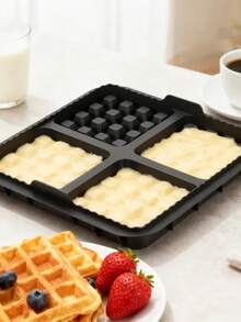 1个方形华夫饼模具 - 不粘烤盘，适用于4-7升空气炸锅 | 可重复使用，可制作比利时华夫饼、煎饼和搅拌器 | 可用洗碗机清洗 - 查看 2