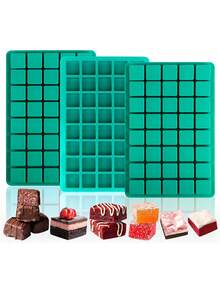 1个/2个/3个焦糖糖果模具，40孔方形硅胶模具，适用于制作巧克力、糖果、冰块、软糖、甘纳许、果冻、松露巧克力 - 彩色 - 查看 13
