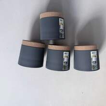 4 chậu nhựa tròn thẳng dùng trồng hoa Anthurium, cây cảnh ban công, cây trầu bà, cây kim tiền kèm khay. - bộ 4 món - Xem 12