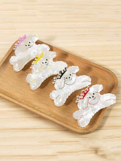 1pc Casual Street Style Cute Cartoon Dog Design Hair Clip, Fashionable Versatile Bangs Accessory For Women