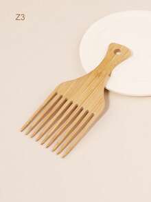 1pc Natural Bamboo Hair Brush Set, Anti-Static, With Tail Comb, Tooth Comb, Double-Sided Brush, Wooden Handle, Scalp Massage, Dry & Wet Use, Suitable For Depilation, Styling, Hair Salon, Beauty Salon, Back To School, Travel - 杏色 - 查看 3