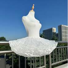 1 chiếc váy lót phồng không gọng, chất liệu crinoline, thích hợp cho váy Lolita/tiệc Comicon/tiệc trà. - trắng - Xem 9