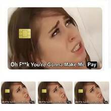4Pcs You're Gonna Make Me Pay Credit Card Sticker Skin Funny Credit Card Sticker Credit Card Skin Cover Debit Card Stickers For Key, Debit, Credit, Bank Card Card Skin For Adults - 款式一 - 查看 3