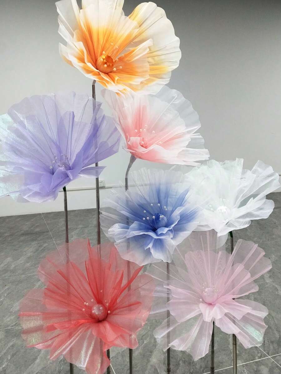 1 bông hoa mẫu đơn/hoa anh túc giả bằng lụa, thích hợp để trang trí đám cưới, trang trí nhà cửa, trang trí phòng, trang trí tiệc, trưng bày cửa sổ cửa hàng và trang trí sân vườn ngoài trời.