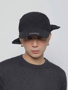 1pc Men's American Plaid Bandana Baseball Cap, Street Fashion Headwrap Hat, Suitable For Daily Street Outings And Travel - Multicolor - View 4