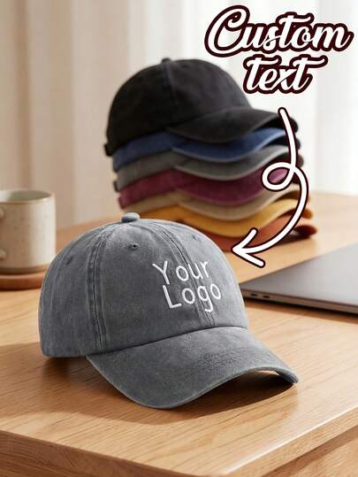 Boné de beisebol vintage personalizado, estilo casual urbano, ajustável, ideal para uso diário e viagens. Boné com logo personalizado, perfeito para presentear amigos, casais e familiares. Boné clássico unissex para ocasiões especiais. Ótima ideia de presente com boné de beisebol personalizado com letras. Presente perfeito para aniversários, Dia dos Namorados e outras datas comemorativas.