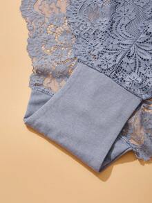 4件套加大码女士内衣套装，亲肤蕾丝加大码内裤，腰围0XL-4XL：65、71、77、83、89厘米，手工测量可能有1-2厘米的误差。 - 彩色 - 查看 5