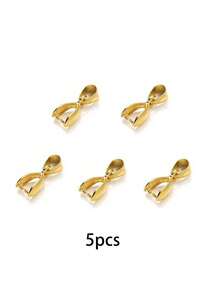 18K金10件套吊坠/5件套吊坠夹扣、搭扣和挂钩，用于制作您自己的项链首饰 - 彩色 - 查看 10