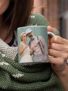 1pc Customizable Photo Mug, Personalized Photo Coffee Cup, Personalized Photo Anniversary Commemorative Mug, Housewarming Gift, Valentine's Day Gift, Anniversary Gift, Graduation Gift, Mother's Day Gift, Suitable For Anniversary, Valentine's Day, Mother's Day, Birthday, Children's Day, Father's Day, Graduation Ceremony, Wedding And Other Occasions - Multicolor - View 3