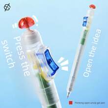 1pc Exam Prep Stress Relief Retractable Pen - 0.5mm Smooth Gel Pen, University Student Anti-Anxiety Study Tool, INS Aesthetic Practice Pen, Quick-Drying Ink - Multicolor - View 7