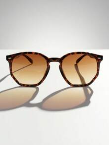 Hexagonal Premium Sunglasses Unisex UV400 Fashion Beach Summer Classic Style Modern Men Women - Ounce - Xem 4
